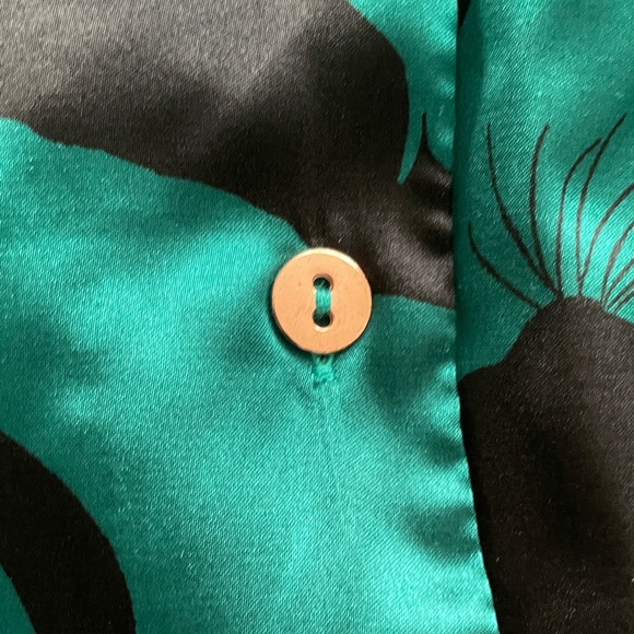 Teal and Black Panther Print Pajama Set - Picture 4 of 5